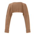 thumbnail image 4 of Women's Ribbed Knit Crop Cardigan Long Sleeve Open Front Loose Fit Drop Shoulder Lightweight Comfortable Sweater Top, 4 of 4