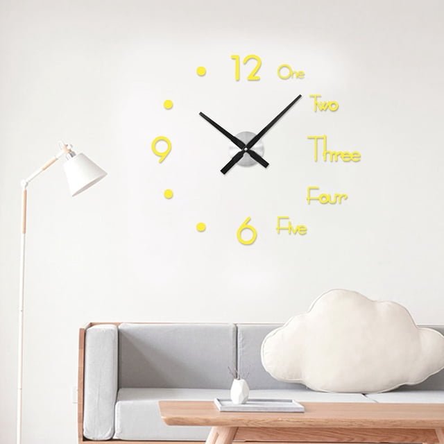 TIMIFIS Bedroom Decor Frameless DIY Wall Mute Clock 3D Mirror Surface Sticker Home Office Decor Halloween Decorations - Fall