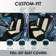 thumbnail image 2 of FH Group Custom Fit Neoprene Car Seat Covers for Toyota Corolla 2020-2024 Waterproof Beige Full Set, 2 of 9