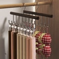 thumbnail image 2 of Organisateurs de Garde-Robe et Crochet de Ceinture de Rangement pour Gestionnaire de Garde-Robe et Support de Ceinture de Rangement, avec 8 Crochets, Crochet en Bois Multifonction et Robuste Porte-Cravates pour Organisateur de Garde-Robe, 2 of 6