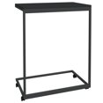 thumbnail image 3 of vidaXL Table d'Appoint avec Roulettes Noir 55x35x70 cm Bois Manufacturé, 3 of 4