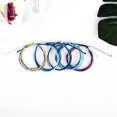 thumbnail image 3 of Braided Bracelet Multicolor Aesthetic Jewelry Drawstring Unique Boho Bracelets Hand Rope Women Accessories for Teen Girls Purple+Blue, 3 of 9