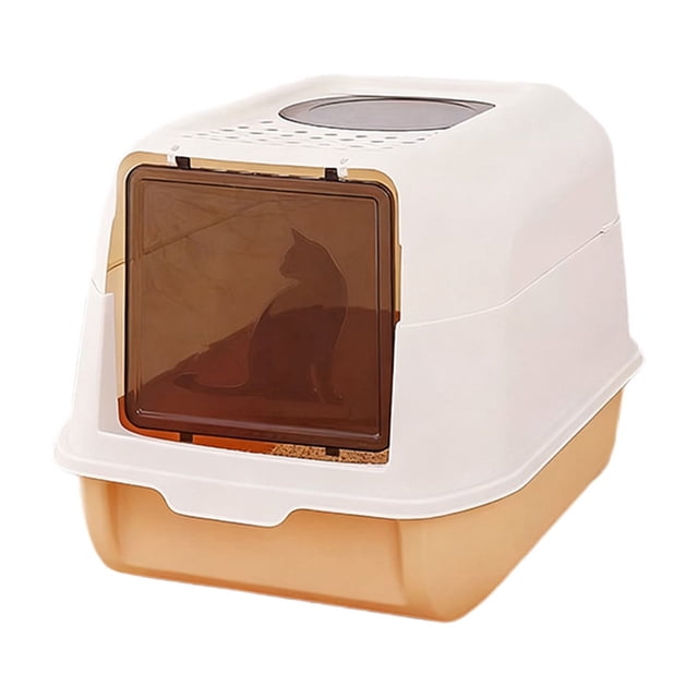 Cat Litter Box Enclosed Litter Box for Cats Large Covered Toilet Tray with Shovel for SplashProof Use Litter Box with Lid
