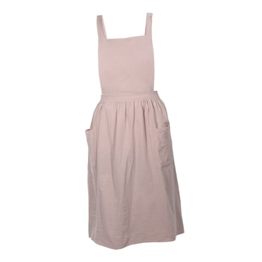 Unique Bargains Tablier en Coton et Lin à Dos Croisé Tablier de Cuisine Tabliers de Robe pour Femmes Hommes pour Cuisine BBQ Rose