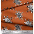 thumbnail image 3 of Soimoi Poly Georgette Fabric Floral Block Print Fabric by The Yard 52 Inch Wide, 3 of 3
