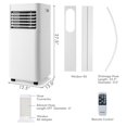 thumbnail image 4 of 8000BTU Portable Air Conditioner, 4-in-1 Air Conditioner Cooling for Room Spaces up to 230sq.ft, Multi-function & Powerful AC Unit w/Sleep Mode, 24H Timer & Window Venting Kit, White, 4 of 8