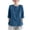 Blue, variant on Women's Summer 3/4 Sleeve Cotton Linen Tops Vintage Floral Embroidered Shirts Casual V Neck Boho Blouse Loose Fitting Summer T-Shirts Sleeve Blouses Tunic Blue M