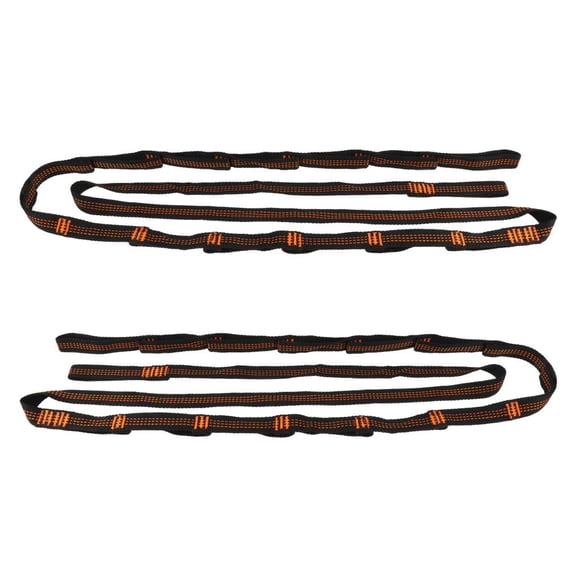 jinwen 2pcs Adjustable Tree Hanging Hammock Nylon Strap Rope 280cm Camping Orange