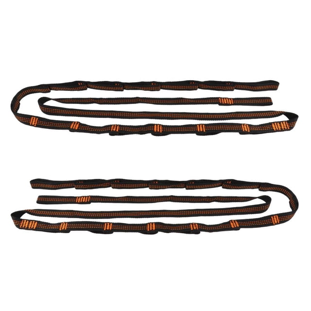 jinwen 2pcs Adjustable Tree Hanging Hammock Nylon Strap Rope 280cm Camping Orange