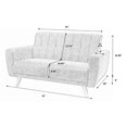 thumbnail image 2 of ViscoLogic MOCA Contemporary New Mid-Century Tufted Style Fabric Upholstered Modern Living Room Sofa, 2 of 5