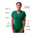thumbnail image 3 of Adar Pro Scrub Set for Women - Modern V-Neck Scrub Top & Tailored Yoga Scrub Pants, 3 of 7