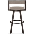 thumbnail image 2 of Amisco Browser Tabouret de Bar Pivotant de 30 Po - Polyester Tissé Beige et Brun / Métal Brun Foncé, 2 of 9