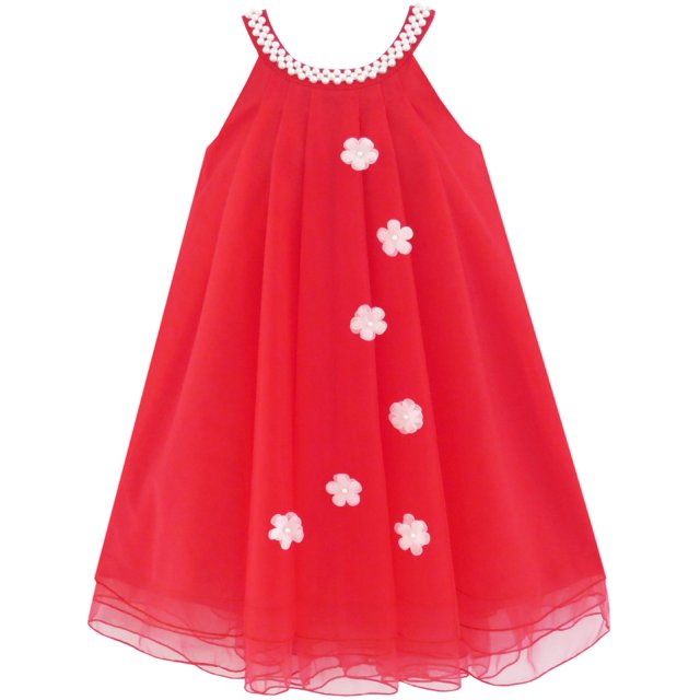 Robe Fille Fleur Robe Dos Nu Perle Fête Mariage Anniversaire 4 Ans