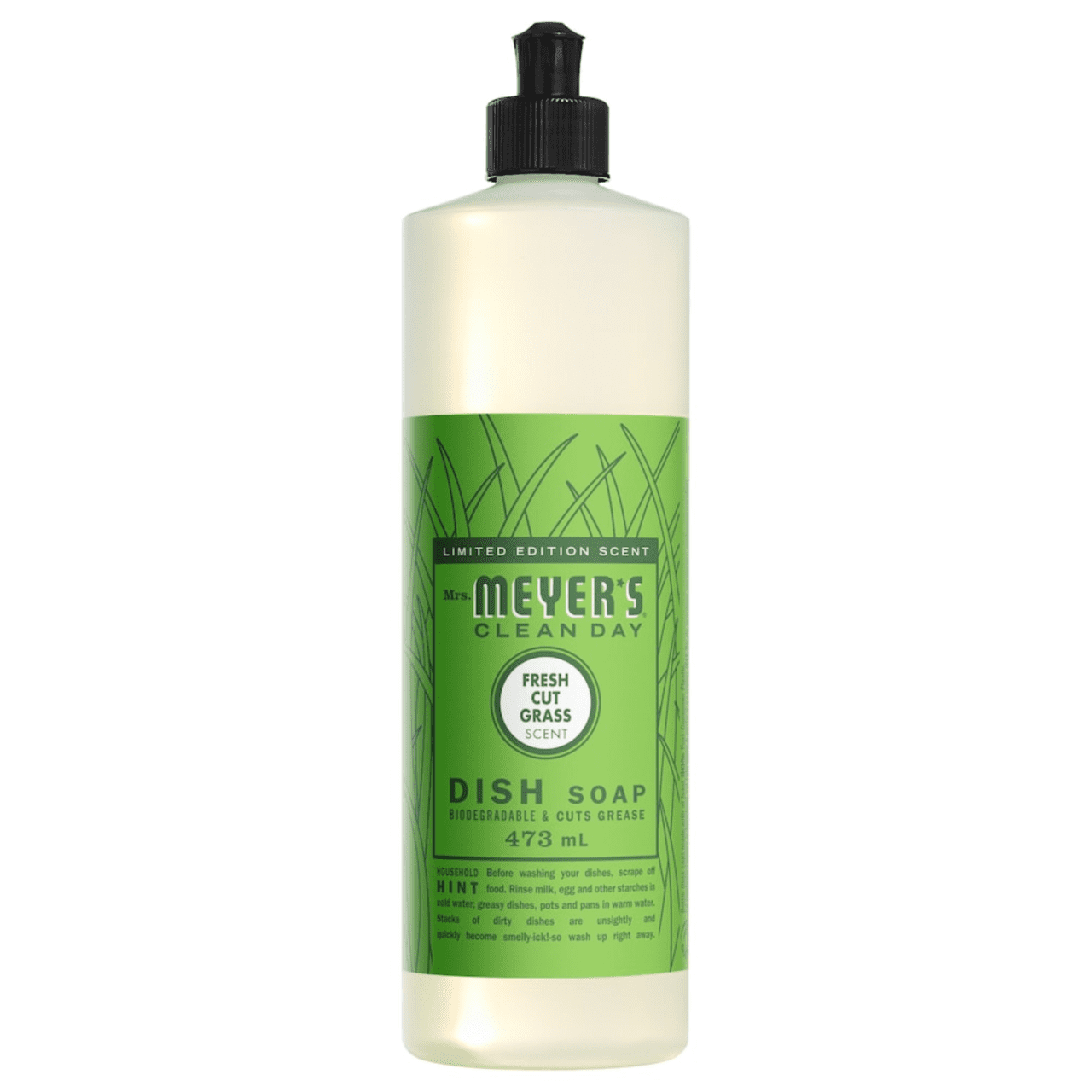 Mrs. Meyer's® Clean Day Mrs. Meyer's Clean Day Liquid Dish Soap, Fresh Cut Grass Scent, 473mL Bottle