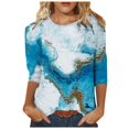 thumbnail image 1 of 2025 T-Shirt à Col Rond Manches Femmes Manches Longues Mi-Long Haut à Col Montant de Printemps pour Femmes Hauts à Manches Longues pour Femmes Hauts Imprimés Décontractés Chemises à Manches Longues pour Femmes Grandes, 1 of 5