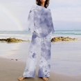 thumbnail image 1 of Blouses pour Femmes, Mode Décontractée Imprimée Manches Longues Col Rond Ensemble Haut et Pantalon, 1 of 5