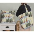 thumbnail image 5 of Soimoi Yellow Moss Georgette Fabric Fox & Pine Tree Decor Fabric Printed Yard 42 Inch Wide, 5 of 5