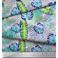 thumbnail image 2 of Soimoi Cotton Poplin Fabric Leaves Tropical Decor Fabric Printed Yard 56 Inch Wide, 2 of 3