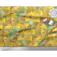 thumbnail image 3 of Soimoi Poly Georgette Fabric Leaves & Floral Artistic Printed Fabric 1 Yard 42 Inch Wide, 3 of 4