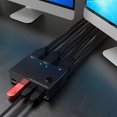 thumbnail image 4 of 2 Ports KVM Switch Double Moniteur, 4W Plug And Play Souris Moniteur HD Multimédia Interface Switch pour PC, 4 of 8