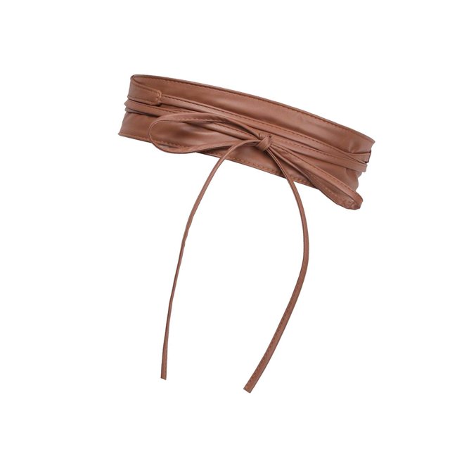 Ceinture de Taille Grand Flexible en Cuir PU Mode Durable pour Robe Portefeuille Fille Robe d'Été Chandail