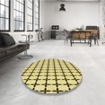 thumbnail image 4 of Ahgly Company Machine Washable Indoor Round Transitional Mustard Yellow Area Rugs, 7' Round, 4 of 7