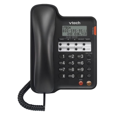 VTech Haut-parleur mains libres à cordon avec afficheur CD1153-BK - Noir