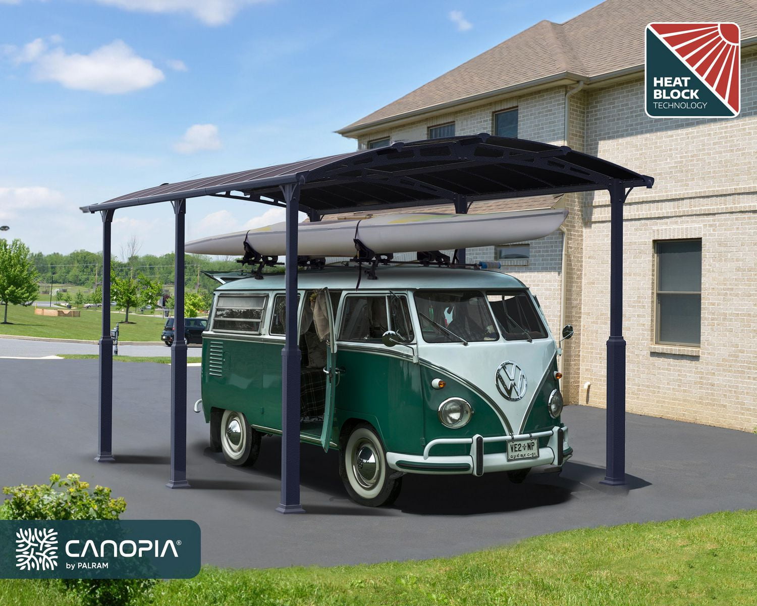 CANOPIA by PALRAM Alpine 12 ft. x 21 ft. RV, Carport and Boat Shelter - Grey
