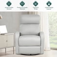 thumbnail image 4 of Costway Recliner Chair Swivel Rocker Manual Single Sofa Lounger w/Footrest Gray, 4 of 10