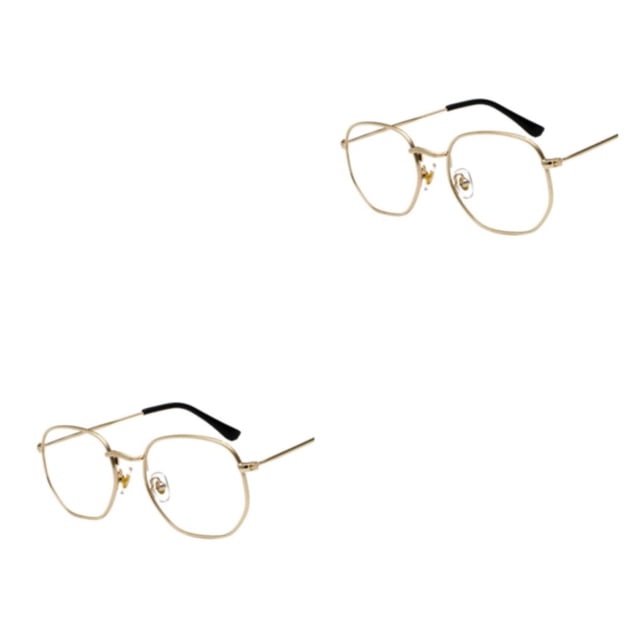 Redempat Fashionable Polarized Lens Small Frame Sun Glasses For Trendy Style gold anti-blue light 2Set
