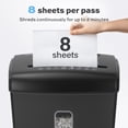 thumbnail image 2 of NOVODESK 8-Sheet Micro Cut Paper /Credit Card Shredder with 4 Gallons, P-5 High Security for Home Office Use with Handle, Visual Window Wastebasket, 2 of 6