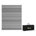 thumbnail image 1 of Outsunny Waterproof Outdoor Rug with Carry Bag 8' x 10', Grey, Cream Boho, 1 of 10
