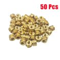 thumbnail image 1 of 50pcs M3 3mm M3-0.5 Brass Threaded Metal Heat Set Screw Inserts for 3D Printing, 1 of 1
