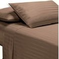 thumbnail image 3 of 300 Thread Count 100% Egyptian Cotton 4-Piece Bed Sheet Set (1 Flat, 1 Fitted Sheet, 2 Pillow Covers) 18 Inches Deep Pocket Size Stripe Pattern, 3 of 5