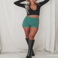 thumbnail image 4 of Femmes Taille Haute Strass Bodycon Shorts Y2K Mode Brillant Mini Shorts Pantalons Chauds Partie Nuit Rave Clubwear, 4 of 5