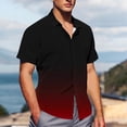 thumbnail image 4 of Pisexur Shirts for Man T Hommes Mode Décontractée Col Rabattu Imprimé Manches Courtes Chemise Boutonnée Blouse Vin, m Chemises de Golf Hommes & Chemises Hommes, 4 of 7
