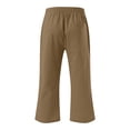 thumbnail image 4 of Plebaso Pantalons Capris Garçons Filles Coton Lin Cordon de Serrage Pantalons Décontractés Légers Raccourcis avec Poches, 4 of 5