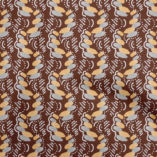 oneOone Cotton Poplin Twill Brown Fabric Abstracts Sewing Craft Projects Fabric Prints By Yard 56 Inch Wide