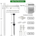 thumbnail image 2 of Gymax 4 PCS 6' UPVC Immobilier Signe Poste Maison Ouverte Cour Maison à Vendre Blanc W / Stake, 2 of 9