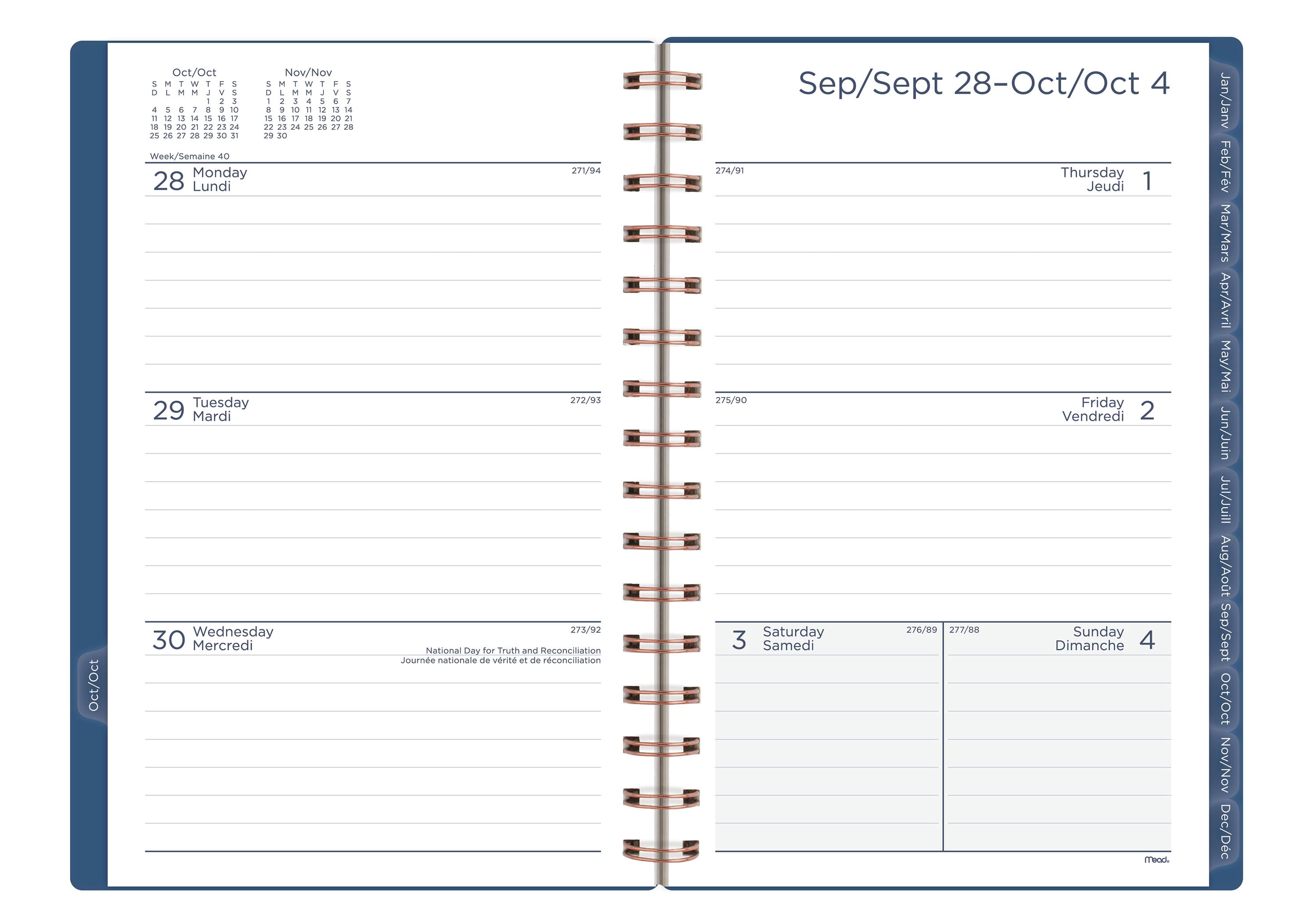 Mead® Butterfly Aqua SM W/M Planner, 2027