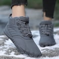 thumbnail image 1 of LSLJS Men Shoes Solid Color Winter Keep Warm Woolen Casual Bandage Short Boots, Men's Snow Boots, 1 of 5