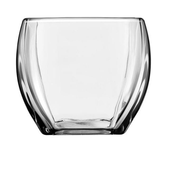 Verre à Boire en Verre Clair Carré Effilé de 4,3 Pouces, avec un Grand Dessus Conique pour une base Plus Petite, Fabriqué à Partir de Verre Libbey durable, Idéal pour la Vaisselle de Boisson et les Réglages de table, Convient Aussi à des Usages Décoratifs.
