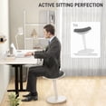 thumbnail image 4 of HOMCOM Mesh Ergonomic Wobble Stool for Standing Desks, with Rocking, Grey, 4 of 10