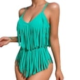 thumbnail image 1 of LSLJS Women's Padded Plus Size Overlay Print Bikini Swimsuit, One-piece Swimsuit, 1 of 3