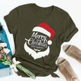 thumbnail image 2 of Women‘s Christmas Letter Printed  Neck Short Sleeve T-shirts Tops Blouse, 2 of 4