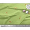 thumbnail image 2 of Soimoi Green Heavy Canvas Fabric Flower Buds & Triangle Geometric Print Sewing Fabric Yard 58 Inch Wide, 2 of 5