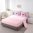 thumbnail image 3 of Erosebridal Ensemble de Literie Papillons Sauvages Format Double, Ensemble de Lit Rose Pastel pour Filles, Réversible 7 Pcs, 3 of 5