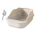 thumbnail image 1 of Bac à Litière pour Chaton, Bac à Litière Anti-Éclaboussures Durable, Bac à Litière pour Chat Détachable, Blanc, 1 of 8