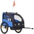 thumbnail image 1 of Aosom Remorque de Vélo 2 Places pour Enfants, Poussette pour Bébé avec Sac de Rangement, Bleu, 1 of 10