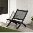 thumbnail image 1 of South Shore Agave Wood and Woven Rope Lounge Chair, in Black, 1 of 13